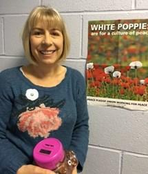 White Poppy Appeal Ms Pinterich (R.E Teacher) has once again been raising money for the White Poppy Appeal and it has been a great success. A donation of 50 was made to the Peace Pledge Union.