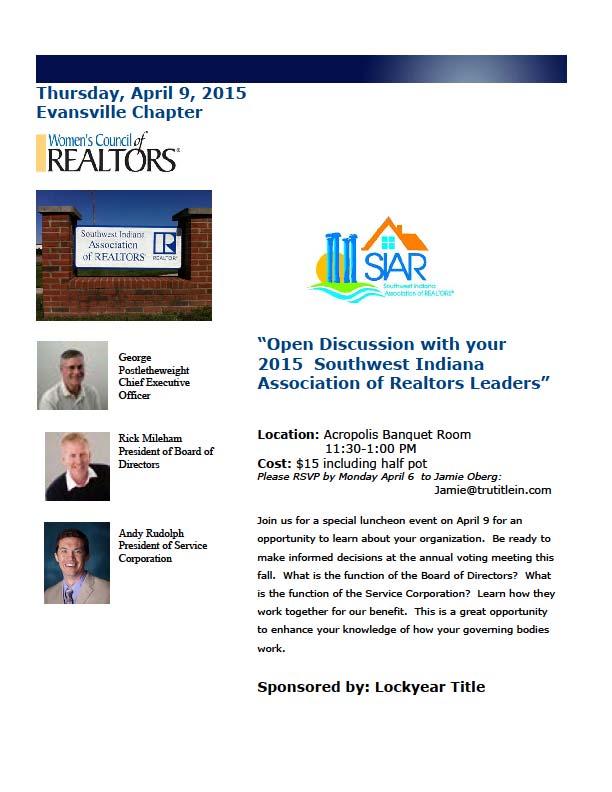 Click: To Register for the Realtor Luncheon.
