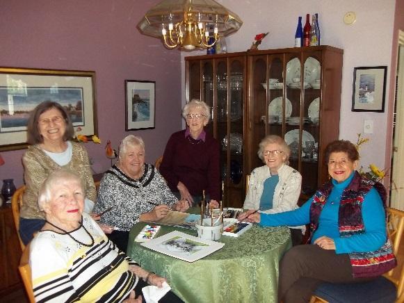 Group Members include artists: Diana Sousa D'Arco,Peggy Duval, Lee Errico, Barbara Miller, Gail Seiple, Marge Smart, and not shown, Florence Heinhold.