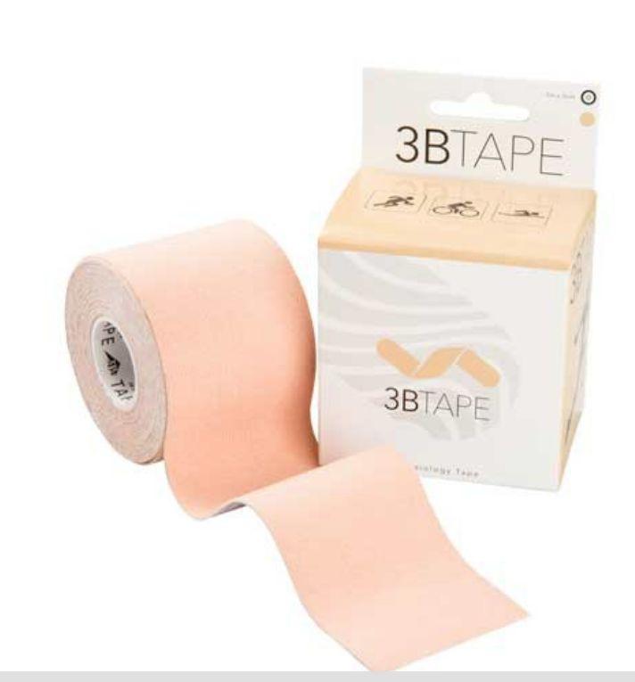 kinesiology taping technique Light pink colored tape