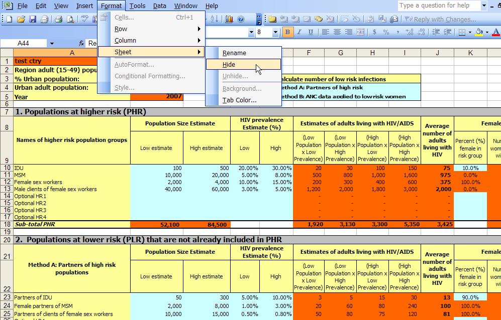 Unhide sheets As you work, you may need to unhide additional regional sheets. your Workbook, try unhiding sheet R7 now, shown in Figure 1-3.