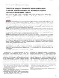 Overview Follow up from 2018 report to the APDVS Survey of program directors Physician Vascular Interpretation (PVI) statistics Update on Point of Care Ultrasound (POCUS) certification Preparing to