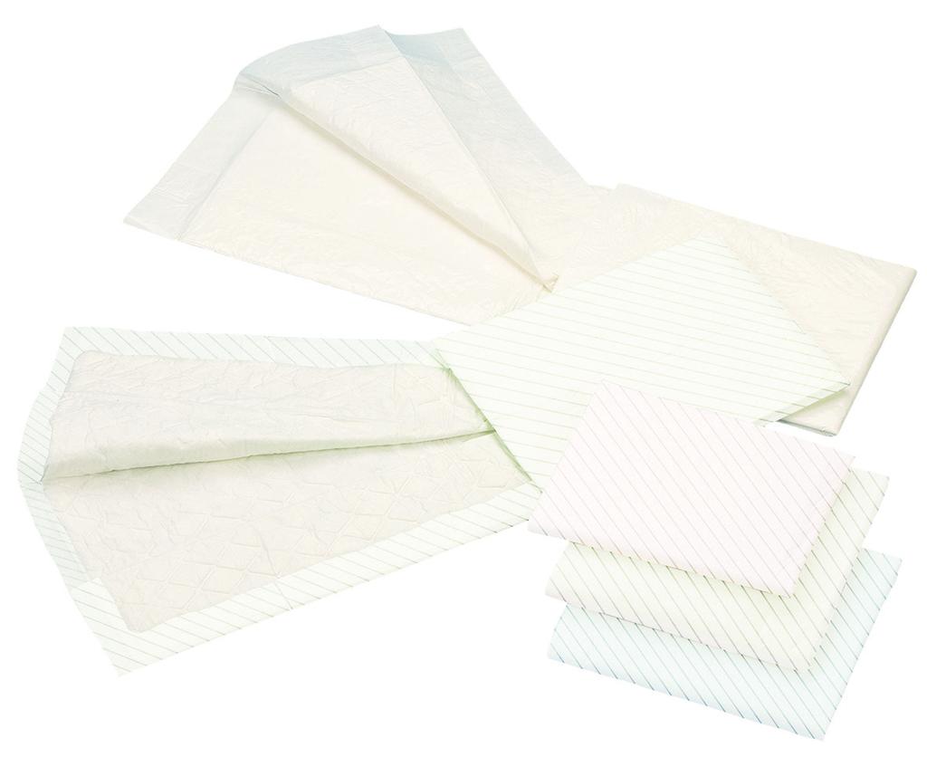 underpads SOFT UNDERPADS FOR BED PROTECTION EURON SOFT is a range of underpads in different sizes, to protect beds and