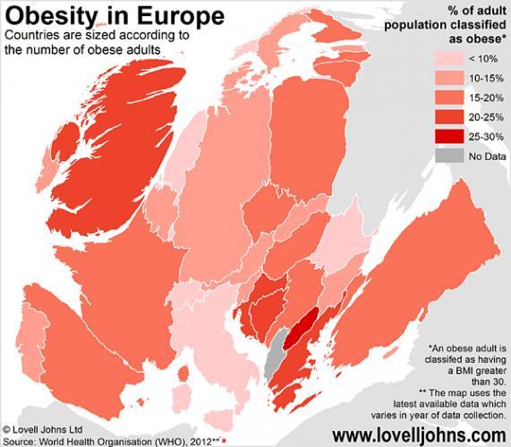 Epidemiology of obesity- Europe In the UK the rate of obesity has increased about fourfold over the last 30 years, reaching levels of 22-24%