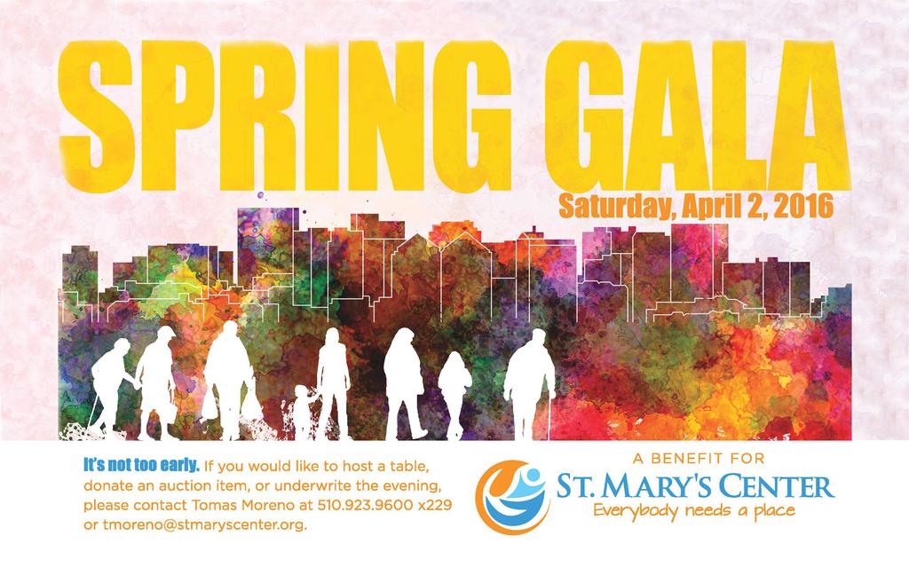 org or contact Regan Murphy at 510-923-9600 x236 or rmurphy@stmaryscenter.org St.