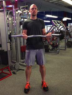 Now curl your arms until your forearms are parallel to the ground and return to the starting position.
