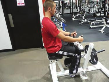 SEATED CALF RAISE Start with heels