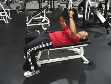 DUMBBELL CHEST FLY Start with feet firmly on ground,