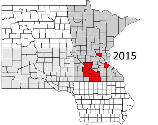 Counties with pyrethroid performance issues