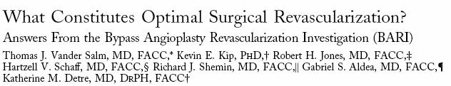 Controversial Definition 1: Traditional revascularization was defined as all diseased arterial systems receiving at least one graft insertion.