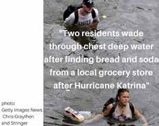 The second photograph above, of two people caught in the flood, is framed very differently, with the key word finding activating a different cognitive frame.