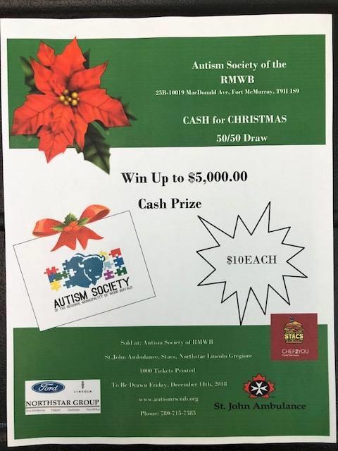 CASH for CHRISTMAS 50/50 Draw Want our Cash for Christmas tickets or looking for Sensory items?