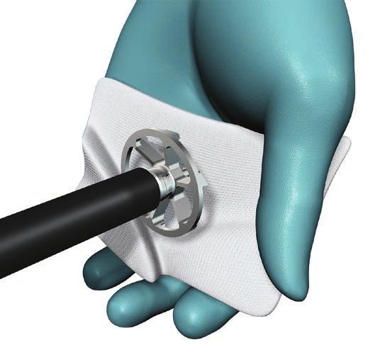 Figure 132 Humeral head trial adaptor dissasembly Attach the forked removal tool to the 4-sided ratcheting handle.