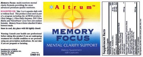 Now, you can recharge your brain with the absolute best combination of nutrients to support sharp mental focus, thinking power and vibrant memory.