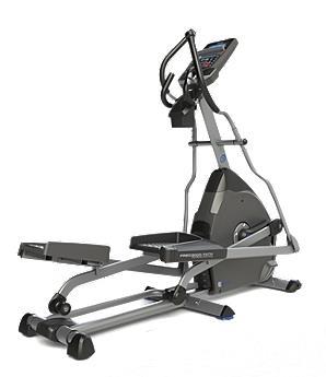 Nautilus Elliptical E624 SKU 100398 Front driven 6 position manual ramp, 11 degree incline Stride 508 mm Precision Path Flywheel Weight High Speed, High inertia, perimeter weighted drive system