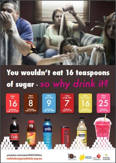 First set of posters The second set raises awareness of the sugar content in
