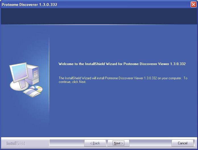 3 Installing Proteome Discoverer Viewer Installing the Proteome Discoverer Viewer Software Figure 32.