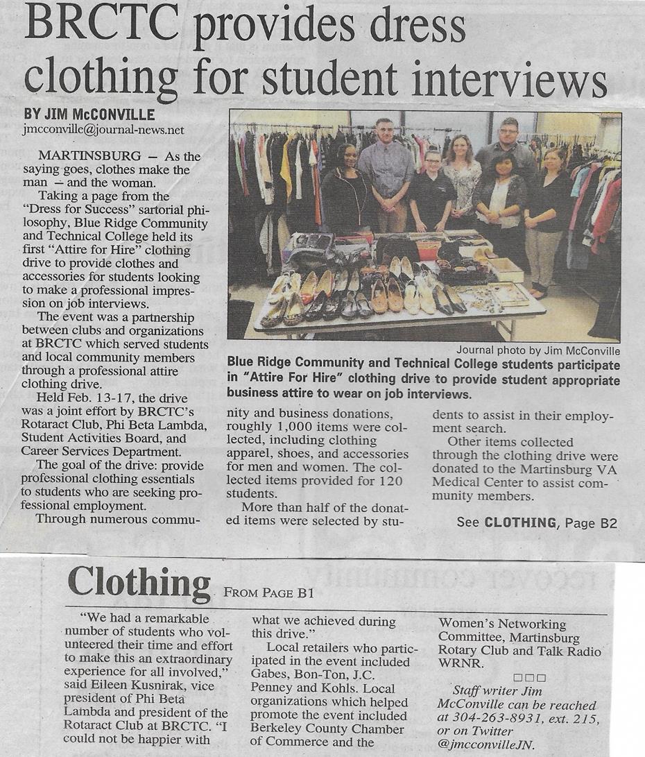 B: Articles were published in Martinsburg s The Journal Newspaper on March 2 nd and 3 rd, 2017.