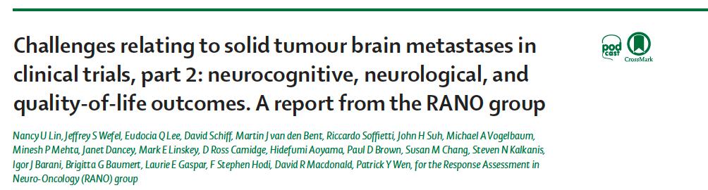 Special needs for trials in brain metastases: which tools?