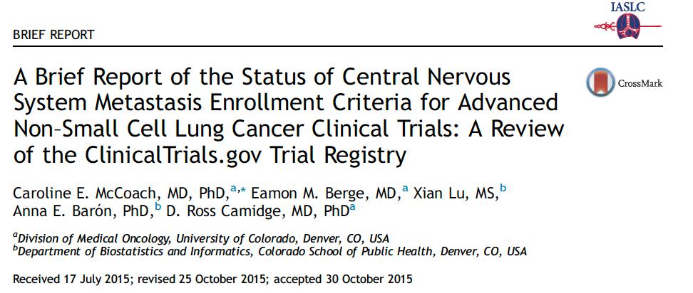 In a meta-analysis of 413 NSCLC clinical trials - 31% of the industry