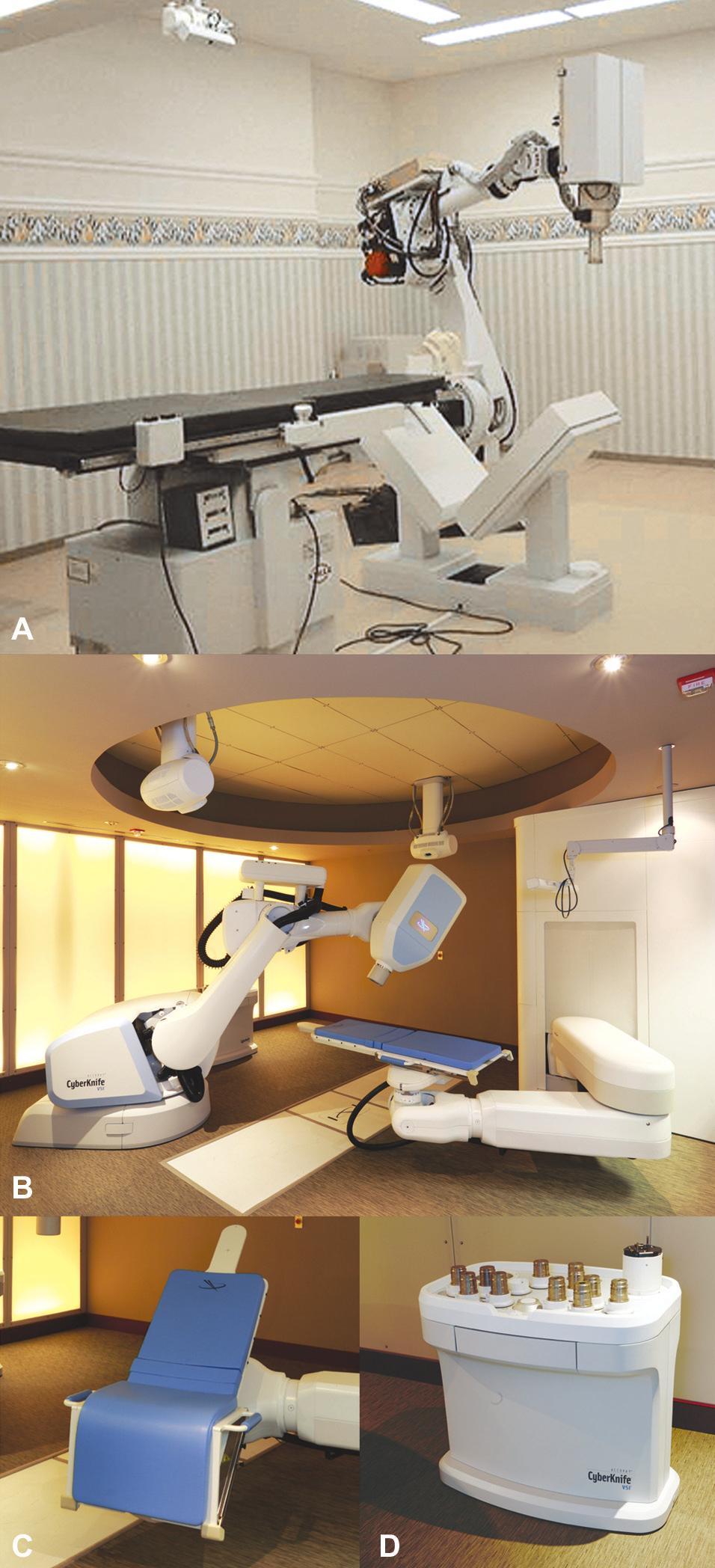 The CyberKnife System in 2010 435 ability of the robotic manipulator to direct each beam at a unique point within the patient, without any need to reposition the patient between beams, by generating