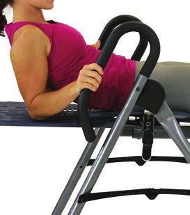 inversion table. 1. Lean back and rest your head on the Table Bed with your arms at your sides.