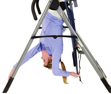 However, DO NOT attempt this step until you are completely comfortable controlling the rotation of the inversion table and are able to fully relax at an angle of 60. To fully invert: 1.