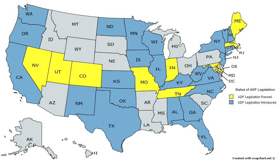 Concern for opioid abuse remains high but there is need for support of ADF policy The DEA rescheduled hydrocodone from Class III to Class II, effective as of October 2014 1 More and more states