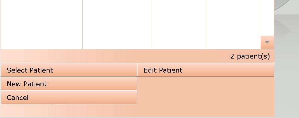 You can also select the patient by double-clicking on the name.