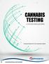 CANNABIS TESTING. LC/GC/SFC/SPE/QuEChERS. Analytical Options For Your Laboratory Needs.