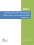 Final Report: The Rural H1N1 Experience: Lessons for Future Pandemics