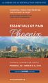 ESSENTIAL TOOLS FOR TREATING THE PATIENT IN PAIN WHAT YOU NEED TO KNOW AT THE FRONT LINE OF PAIN MEDICINE ESSENTIALS OF PAIN