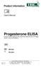 Progesterone ELISA Enzyme Immunoassay for the quantitative determination of Progesterone in serum and plasma