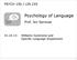 Psychology of Language