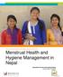 2017 SCOPING REVIEW AND PRELIMINARY MAPPING Menstrual Health and Hygiene Management in Nepal