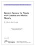 Bariatric Surgery for People with Diabetes and Morbid Obesity
