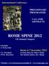 ROME SPINE 2012 VII Annual Congress