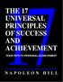 THE 17 UNIVERSAL PRINCIPLES OF SUCCESS AND ACHIEVEMENT