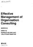 Effective Management of Organisation Consulting