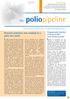 the poliopipeline Research underpins new roadmap to a polio-free world Programmatic benefits of bivalent OPV - from bench to bush!
