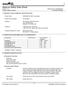 Material Safety Data Sheet Version 1.6 MSDS Number Revision Date 09/13/2004 Print Date 09/15/2004