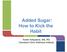 Added Sugar: How to Kick the Habit. Kristin Kirkpatrick, MS, RD Cleveland Clinic Wellness Institute