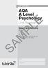 SAMPLE. AQA A Level Psychology. Unit Assessment. Issues and Debates (Edition 1) h 1 hour h The maximum mark for this unit assessment is 48 marks