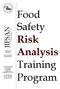 Food. Safety Risk Analysis. Training Program. University of Maryland. Food and Drug Administration Patapsco Bldg.
