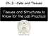 Tissues and Structures to Know for the Lab Practical