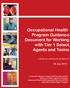 Occupational Health Program Guidance Document for Working with Tier 1 Select Agents and Toxins