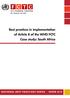 Best practices in implementation of Article 8 of the WHO FCTC Case study: South Africa