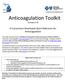 Anticoagulation Toolkit