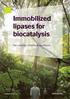 Immobilized lipases for biocatalysis. for smarter chemical synthesis