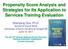 Propensity Score Analysis and Strategies for Its Application to Services Training Evaluation